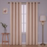 Devor Kadife Görünümlü Fonluk Kuş Gözlü Dikim - Rustik Kullanımına Uygun - Halkalı Perde - 100 x 250 cm - Sütlü Kahve
