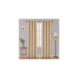 Devor Kadife Görünümlü Fonluk Kuş Gözlü Dikim - Rustik Kullanımına Uygun - Halkalı Perde - 150 x 260 cm - Bej