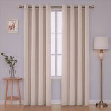 Devor Kadife Görünümlü Fonluk Kuş Gözlü Dikim - Rustik Kullanımına Uygun - Halkalı Perde - 200 x 250 cm - Taş