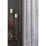 DE'VOR PERDE Desenli Tül Perde, Çiçek Ve Yaprak Desenli Yakma Kumaş, Rustik İçin Kuşgözlü Dikim,Beyaz 400 X 260,24001032
