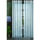 DE'VOR PERDE Pırıltı Tül Perde Yüksek Kaliteli Kumaş, Rustik İçin Kuşgözlü Dikim,Mavi 500 X 260