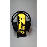 Devotech Batman Temalı Led Işıklı Oyuncu Kulaklık Standı ve Masa üstü kulaklık standı - Siyah