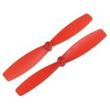 Devremarkt 1 Çift Kırmızı 55MM Cw Ccw Pervane Seti 1mm Delik 8520 Coreless Motor Mini Drone Quadcopter