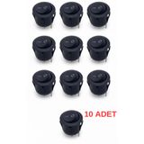 Devremarkt 10 Adet 23Mm Yuvarlak 2 Pin Anahtar Buton Çoklu Kcd1 Siyah Plastik Mini Açma Kapama On / Off