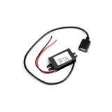 Devremarkt 12V / 24V To Usb-A 5V 3A Modül F35J5V3A 30Cm Type A Usb Kablolu Su Geçirmez Şarj Telefon