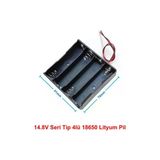 Devremarkt 18650 4Lü Pil Kutusu Seri 4 Adet 14.8V Seri Lityum Lion Batarya Yuvası Mobil Güç Kaynağı Powerbank