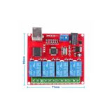 Devremarkt 4 Kanal Usb Röle Kontrol Modülü Bilgisayardan Cihaz Açma Kapama Hid Usb
