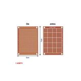 Devremarkt 5X7Cm Pertinaks Pcb Proto 10X24 432 Adet Bakır Delik Prototip Deney Kartı 2.54Mm Pertenaks