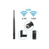Devremarkt 6Dbi Rp Sma Erkek Anten 2.4Ghz 5.8Ghz Rf Gsm Wifi Sinyal Kuvvetlendirici Anten 2G/3G/4G Lte Fpv