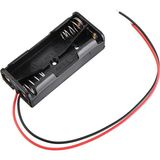Devremarkt Aaa Pil Kutusu Yuvası İnce Küçük Tip 2 Adet 1.5V Pil Toplam 3V Plasitk Pil Tutucu 14Cm Kablo