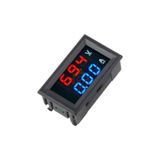 Devremarkt Dc 0-100V 10A Dijital Voltmetre Ampermetre Dsn-Vc288 Mavi Kırmızı 0.28” 3 Hane 7 Segment