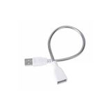 Devremarkt Metal Usb Type A Soketli Uzatma Kablosu Kıvrılabilir Hortum Kordon 25Cm Masa Lambası Led Aydınlatma