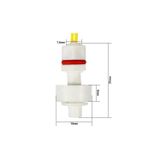 Devremarkt Mini Sıvı Su Seviye Sensörü Dikey Tip Zp2508 Şamandıra Mekanik Anahtar Kazan Depo Tank Havuz Akvaryu