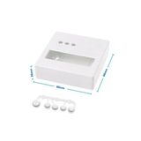 Devremarkt Plastik Proje Kutusu 86X86Mm Beyaz Duvara Yüzeye Montaj Tip 1602 Lcd 3 Buton Elektronik Devre