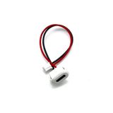 Devremarkt Type C Panel Montaj Dişi Soket 2 Pin 10Cm Kablolu Beyaz Uzatma Konnektör Araba Kamera Oyuncak