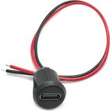 Devremarkt Type C Panel Montaj Dişi Soket 2 Pin 15Cm Kablolu Uzatma Usb 3.1 Konnektör Araba Kamera Oyuncak