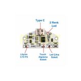 Devremarkt Type C Usb Besleme Dokunmatik Led Dimmer Modül 3.7V Lion Lityum Pil Şarj 3W Parlaklık Kontrol Anaht