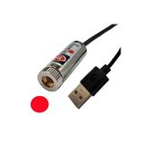 Devremarkt Usb Kablolu 5Mw 650Nm Nokta Çizgi Lazer Modül 1 Metre Kablo Lens İle Odak Ayarlı 12Mm Çap