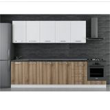 Devrim CNC Mobilya Atabey 300CM Mutfak Dolabı Ankastre Bazalı - Beyaz - Ceviz - CEVİZ MDF