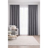 DEVRİM OLİVYA TEKSTİL 1.Sınıf Elegance Home Daily Series Gri Petek Kadife Dokulu Tek Kanat Düz Dikim Ada fon perde