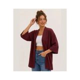 DEVRİMAY TEKSTİL Bordo Kimono Tarzı Salaş Hırka Günlük İnce Tunik Yazlık Oversize Yeni Sezon Ceket