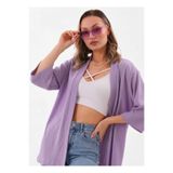DEVRİMAY TEKSTİL Lila Kimono Tarzı Salaş Hırka Günlük İnce Tunik Yazlık Oversize Yeni Sezon Ceket