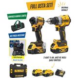 Dewalt Akülü Darbeli Vidalama DCK2051P2T 18V 5.0AH Çift Akülü Kömürsüz İkili Set Torklu Şarjlı Matkap DCD800 + DCF850