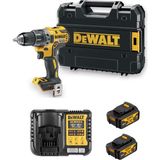 Dewalt DCD791NT Kömürsüz Darbesiz + DCD182XJ 2x4.0 Ah Akü + Şarj Cihazı