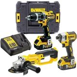 Dewalt DCD796NT Şarjlı Vidalama +DCG412NT Şarjlı Taşlama+DCF887NT Tork Sıkma+2X5 Ah + 1 x Dolum Cihazı
