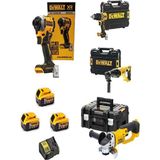 Dewalt DCD805 Darbeli VIDALAMA+DCF850TORK VIDALAMA+DCH133 Kırıcı DELICI+DCG412 Avuç Taşlama+3 x 5 Ah Akü 1 x Dolum Cihazı