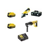 Dewalt DCH133NT Akülü Kırıcı Delici-DGC412NT 2x2 Ah Akülü Avuç Taşlama Makinası