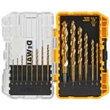 DEWALT DW1354 14 parçalı titanyum matkap ucu seti, gümüş,