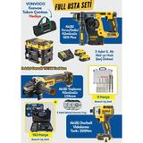 Dewalt Şarjlı 3 Lü Set DCH273 18V Xr DCK305P2T-QW Akülü Kırıcı Delici Matkap Kömürsüz Şarjlı Hilti DCG405 Xr Avuç Içi Taşlama Spiral DCF887 18V Torklu Vidalama Seti