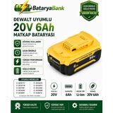Dewalt Uyumlu 20V 6AH Li-Ion Şarjlı Matkap Bataryası - Bataryabank