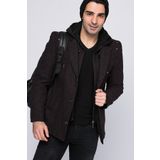 Dewberry 1030001K7532 Erkek Desenli Bordo Kaban