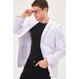 Dewberry Erkek Ceket-Kar Beyaz %100 Pamuk Fitted Fit Casual Stilde Cepli - 3XL