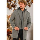 Dewberry Erkek Palto %70 Yün Malzeme ile Açık Diagonal Gri Renkli Modern Stil - Açık Gri - 4XL