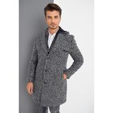 Dewberry Erkek Palto Uzun Kol Yün Polyester Malzeme ile Düz Desen Renk XL Beden Plt8371 - Lacivert