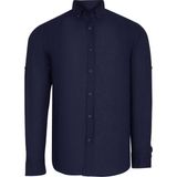 Dewberry G721 Erkek Gömlek Düz Lacivert %100 Pamuk Günlük ve Ofis - 2XL