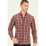 Dewberry G754 Erkek Gömlek Siyah / Bordo %100 Pamuk Günlük ve Ofis - Siyah - Bordo
