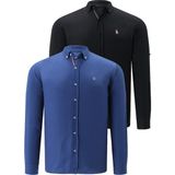 Dewberry Ikili Set G674 Dewberry Erkek Gömlek Siyah Indigo - Siyah - İndigo