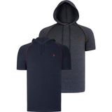 Dewberry Ikili Set T8570 Dewberry Kapşonlu Erkek T-Shırt-Antrasit-Lacivert - Antrasit - Lacivert