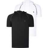 Dewberry Ikili Set T8570 Dewberry Kapşonlu Erkek T-Shırt-Siyah-Beyaz - M - Siyah - Beyaz