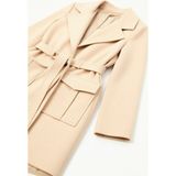 Dewberry Kadın Kaban Bej Renk Düz Desenli Uzun Kollu %70 Polyester %30 Akrilik - M