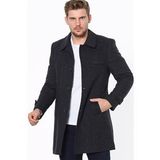 Dewberry Plt7226 Antrasit Desenli Erkek Palto