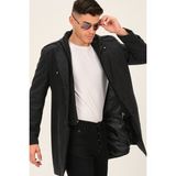 Dewberry PLT8334 Desenli Antrasit Erkek Palto