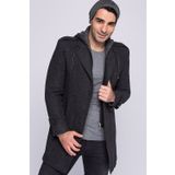Dewberry Plt8334 Siyah Desenli Erkek Palto