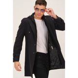 Dewberry PLT8334 Siyah Lacivert Erkek Palto