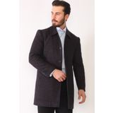 Dewberry PLT8364 Bordo Ekose Erkek Palto