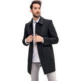 Dewberry Plt8364 Erkek Palto Uzun Kol Antrasit Yün Polyester Düz Desenli 2XL Beden
